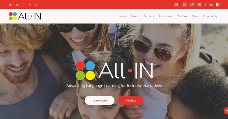 Launch of the ALL-IN Project Website: Advancing Language Learning for Inclusive Narratives